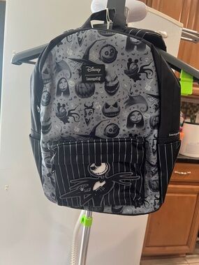Loungefly The Nightmare Before Christmas Gray & Black Jack Skellington Backpack